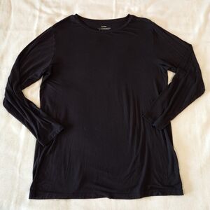 Women’s Black Little Sleepies Long Sleeve Sleep Shirt | Large